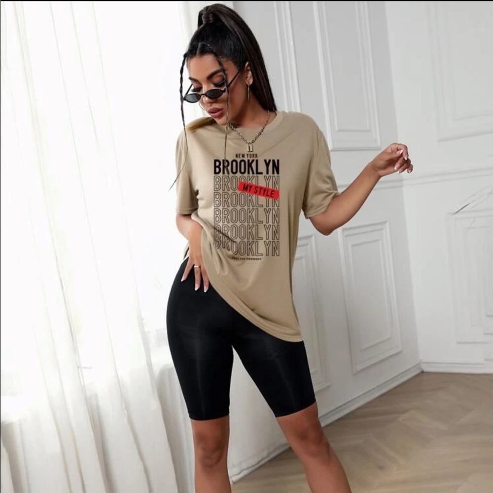 Letter Graphic Oversized Tee